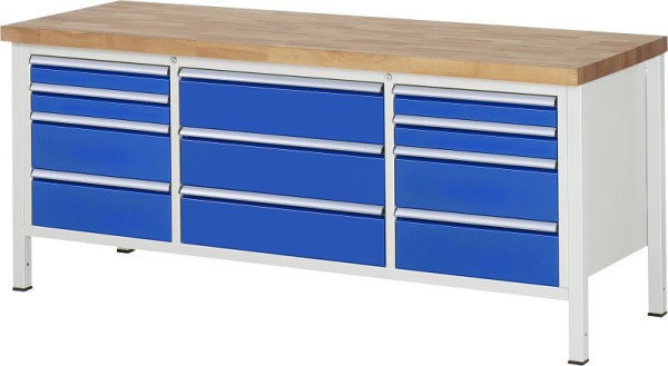 Etabli RAU série 8000 - modèle 8757, L2000 x P700 x H840-1040 mm, 13-8757A2-207B4H.11