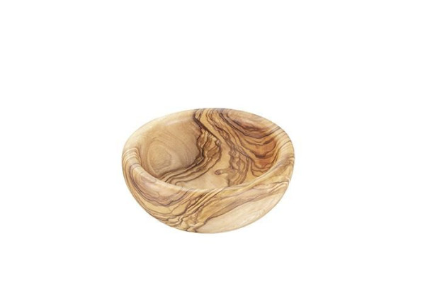 Bol APS -OLIVE-, Ø 10 cm, hauteur : 4 cm, bois d'olivier, 0,1 litre, chaque pièce est unique par sa couleur et son grain exacts, 01010