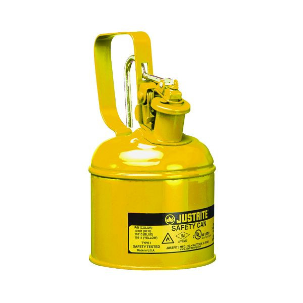 Conteneur de sécurité Justrite type I 1001, 21 cm x 21 cm, jaune, JCN10111Z0