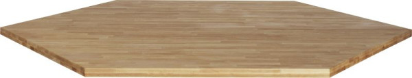 Panneau hexagonal en hêtre massif RAU, longueur de bord 1250 mm x S 40 mm, B-125-125-40