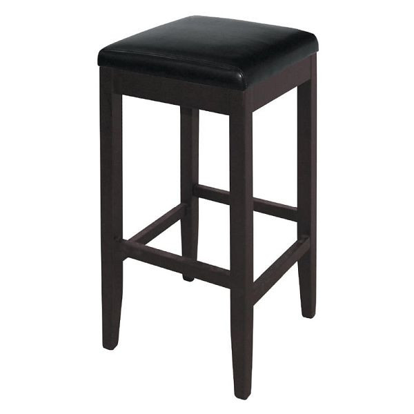 Tabouret de bar Bolero cuir synthétique noir, UE: 2 pièces, GG648