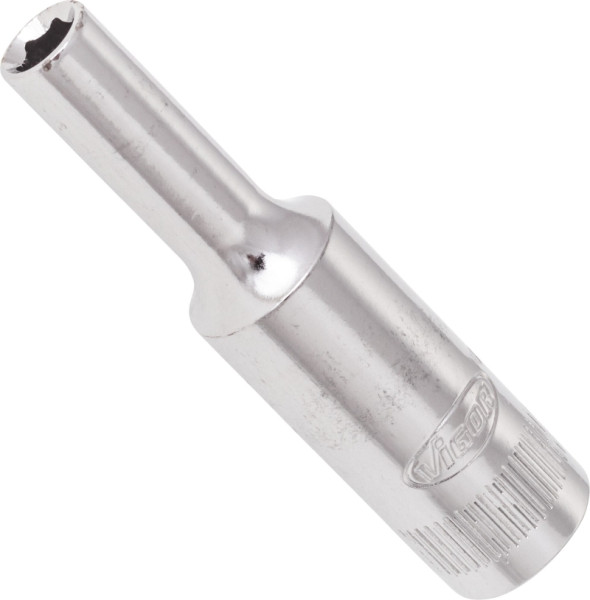 Insert de clé à douille VIGOR, long, carré creux 6,3 mm (1/4 pouce), profil à six pans extérieurs, 4 mm, V2533N
