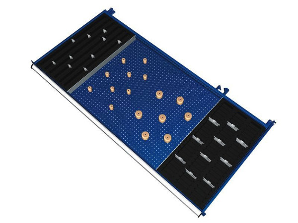 Kit de matériel de séparation KLW pour tiroirs hauteur 50 mm dans armoire SMB, taille d'armoire 1439 x 750 mm L x P, SMB-B07-032