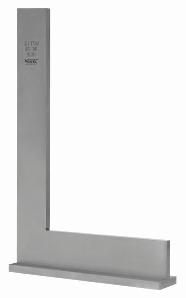 Vogel Germany angle de contrôle DIN 875, GG 0, 150 x 100 mm, avec butée, inoxydable, 310103