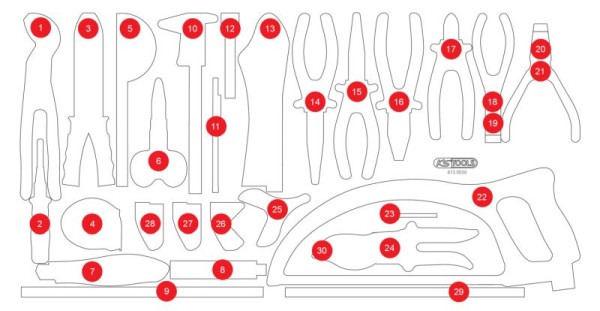 KS Tools Insert en mousse vide pour 813.0030, 813.0030-97