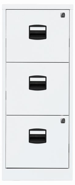 Classeur suspendu Bisley PFA, 3 tiroirs HR, blanc signalisation, PFA3F696