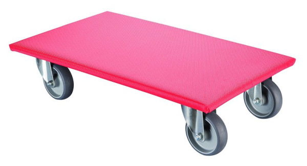 Rouleau polyvalent BS rollers, roue Ø 100 mm, hauteur d'installation 145 mm, roue thermoplastique, capacité de charge 330 kg, dimensions de plaque 350x600 mm, pack : 2 pièces, A.-ROLLER.850