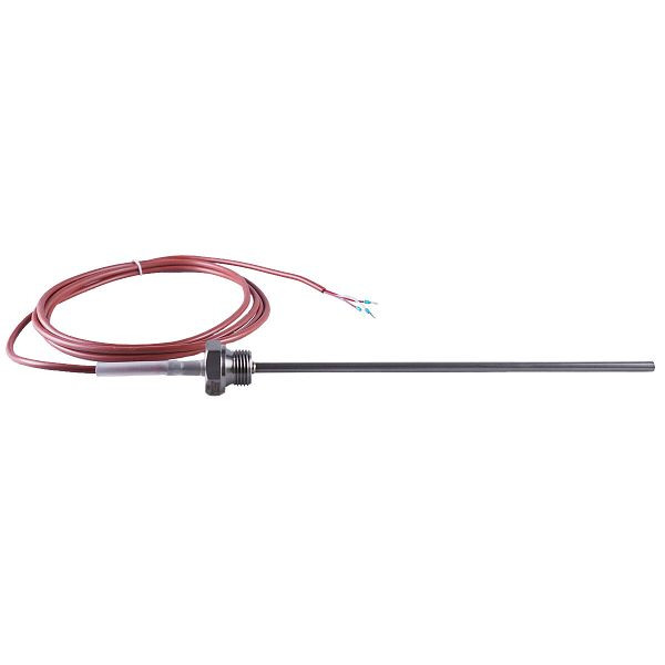 Thermomètre à résistance JUMO, 1xPt100 dl, 6x250mm, G 1/2, -50 à + 200°C, protection pliage, 00065235