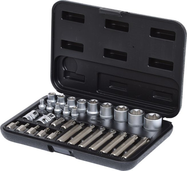 KS Tools Jeu de douilles et embouts Torx, 30 pièces, 911.4301-1