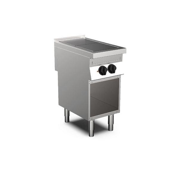 Cuisinière électrique Mareno MO-700 avec 2 plaques de cuisson carrées, 40cm, 170.410