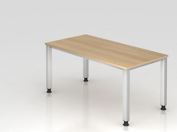 Bureau Hammerbacher 4 pieds carré 160x80cm chêne, forme rectangulaire, VQS16/E/S