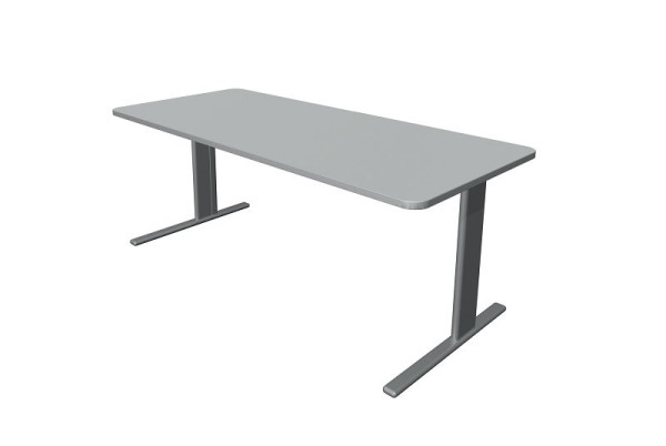 Bureau Kerkmann Unic L 1800 x P 800 x H 750 mm, gris clair, 11333911