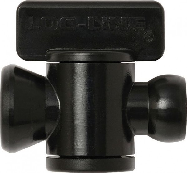 Loc-Line Absperrhahn mit Segmentanschluß schwarz, VE: 10 Stück, L29454S