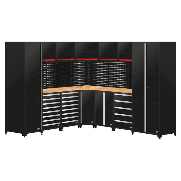 Mur d'armoire métallique RepTools à 7 modules, longueur 2854 x 3169 mm, XXL-118803