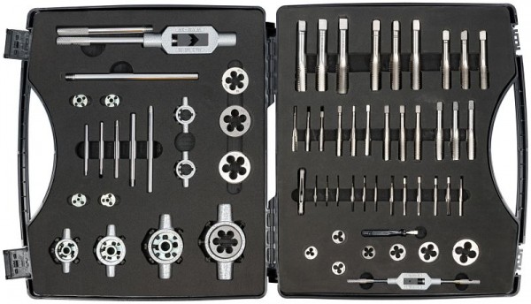 Assortiment de filetage ELORA, HSS, 59 pièces, 1365-S, 1365000001000
