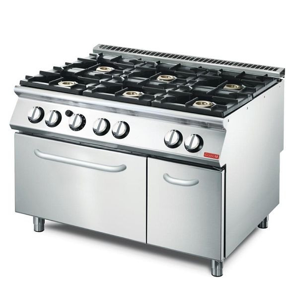 Cuisinière à gaz Gastro M avec four GM70 / 120CFG, GN083
