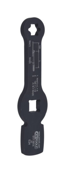 KS Tools Clé électronique Torx à impact 3/4" avec 2 surfaces d'impact, E24, 517.0914