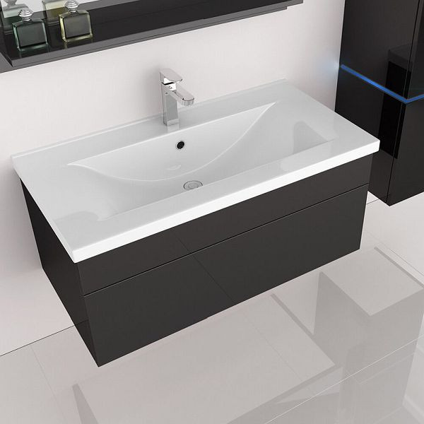 HOME DELUXE meuble de salle de bain WANGEROOGE BIG - L noir, 9920