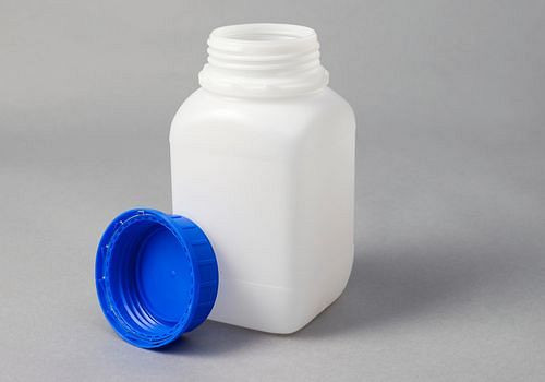 Flacons à col large DENIOS en HDPE, carrés, naturellement transparents, 1500 ml, UN, UE : 6 pièces, 257-565