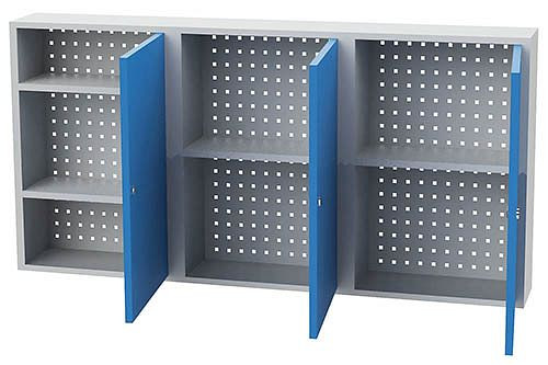 Armoire murale à outils Bedrunka+Hirth, nombre de portes battantes : 3, dimensions en mm (LxPxH) : 1500 x 200 x 750, 03.87W1500
