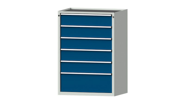 Armoire à tiroirs pour établis ANKE, modèle 4003 V, 910 x 675 x 1280 mm, RAL 7035/5010, baignoire, 611.304