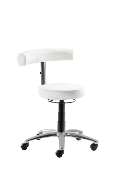 Mayer Sitzmöbel chaise pivotante fonctionnelle, réglage en hauteur du dossier, structure noir, blanc polaire, 1280_POL_30582
