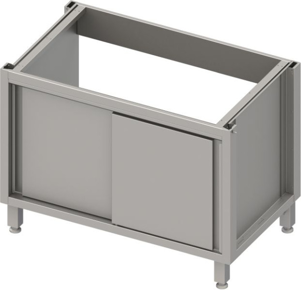 Stalgast caisson pour évier en acier inoxydable version 2.0, pour pieds/cadre de socle, avec portes coulissantes 1100x640x660 mm, BX11672
