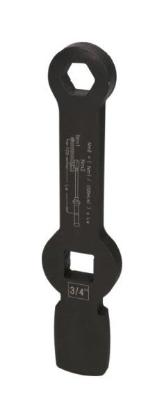 KS Tools Clé hexagonale à impact 3/4" avec 2 surfaces d'impact, 24 mm, 517.0925