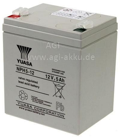 AGI UPS + batteries système d'alarme YUASA NP H5-12, 90881