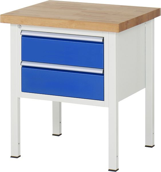 Etabli RAU série 8000 - modèle 8125, L750 x P700 x H840-1040 mm, base système L670 x P650 x H800-1000 mm, 03-8125A2-077B4H.11
