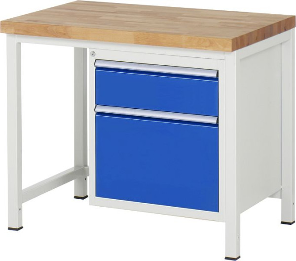 Etabli RAU série 8000 - modèle 8156, L1000 x P700 x H840-1040 mm, base système L995 x P650 x H800-1000 mm, 03-8156A1-107B4H.11