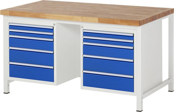 Etabli RAU série 8000 - modèle 8184, L1500 x P900 x H840-1040 mm, base système L1495 x P850 x H800-1000 mm, 03-8184A1-159B4H.11