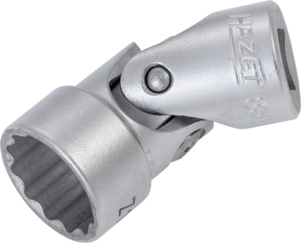 Hazet Douille Articulée, Bi-Hex, Carré Creux 10mm (3/8"), Profil de Traction Extérieur Double-Hex, 16mm, 880G-Z16