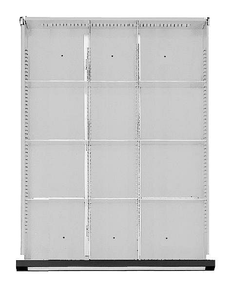 Ensemble de division de tiroir ANKE; pour tiroir 410 x 540 mm (LxP); pour hauteur avant 60 mm; 1/3 division, 902.004