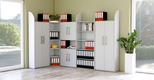 Kerkmann DANTE champ d'étagères 2600 x 800 mm 7 étagères, gris clair, 50983011