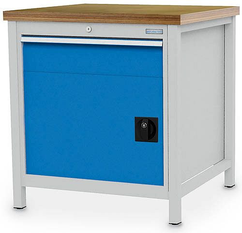 Établi à caisson Bedrunka+Hirth, avec 1x boîtier, série 700, 1 tiroir, 810x750x859 mm, 03.075.02VA
