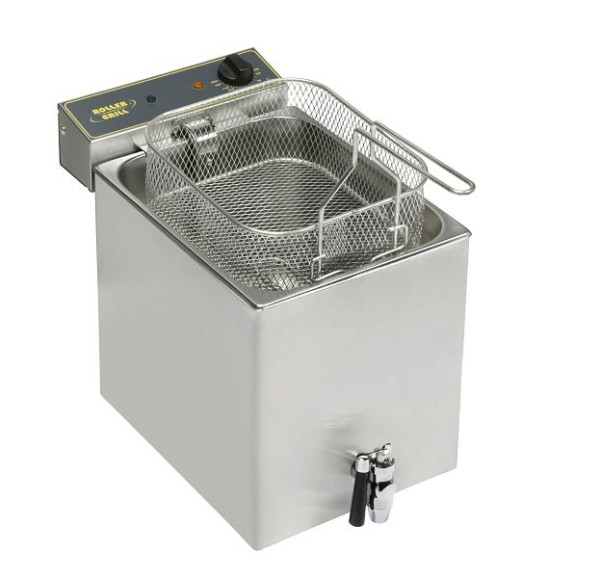 Friteuse ROLLER GRILL avec robinet de vidange, 12 litres, dimensions 350 x 470 x 350 mm (LxPxH), KE0811012