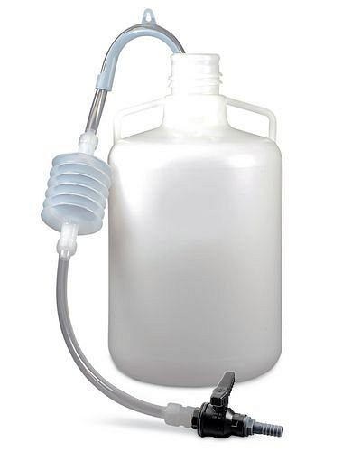Ventouse DENIOS en LDPE, avec vanne à boisseau sphérique PP et protection contre le pliage, profondeur d'immersion 1000 mm, 210-183