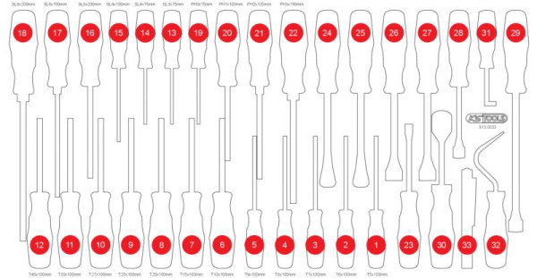 KS Tools Insert en mousse vide pour 813.0033, 813.0033-97