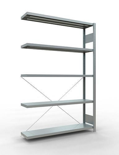 Rayonnage à étagères Schulte, panneau supplémentaire, 5 niveaux de rangement, traverse, charge du compartiment 250 kg, 1306 x 336 x 2000 mm, 278758