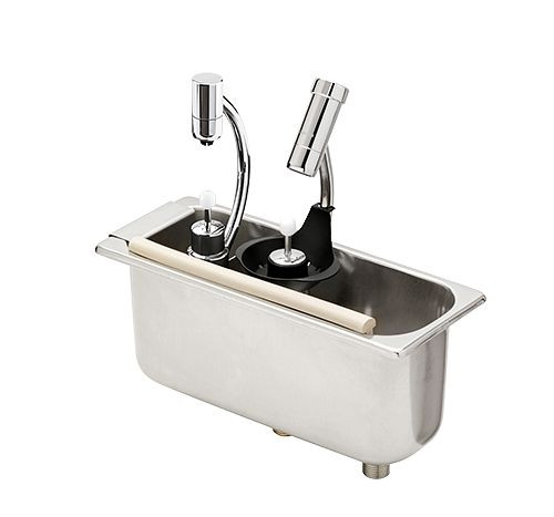Lölsberg i.ScoopAir Comfort Silver WATERSTOP / PRESSURESTOP D système de douche portionneur et sèche-linge pour portionneurs (version encastrable), 956 002D