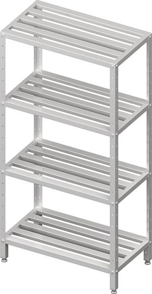 Étagère Stalgast avec grilles réglables en hauteur, 700x400x1800 mm, à monter soi-même, DRL07405