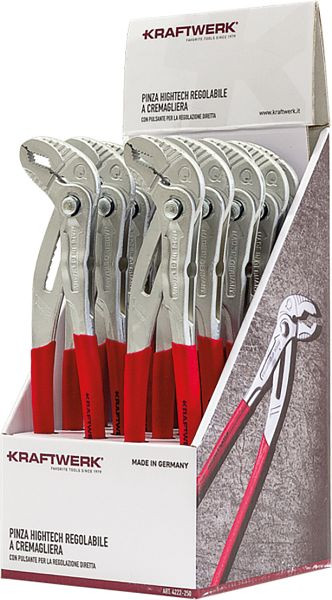 Présentoir Kraftwerk avec pince multiprise KW high-tech 250 mm, 10 pièces, 901.308.001