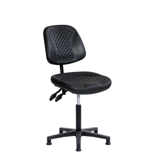 Chaise de travail SOFAME AIRPLUS avec patins, hauteur d'assise 52-72, piètement polyamide, W050030010