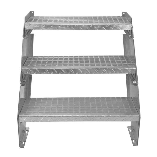 Monster Marche supplémentaire en acier galvanisé, marche à grille réglable en hauteur, largeur 60 cm, 212154