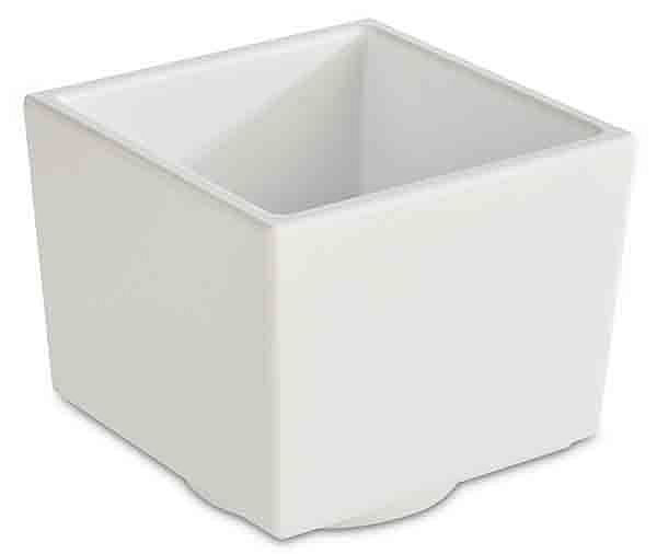 APS Bento Box -ASIA PLUS-, 7,5 x 7,5 cm, hauteur : 6,5 cm, mélamine, intérieur : blanc, brillant, extérieur : blanc, mat, 15474