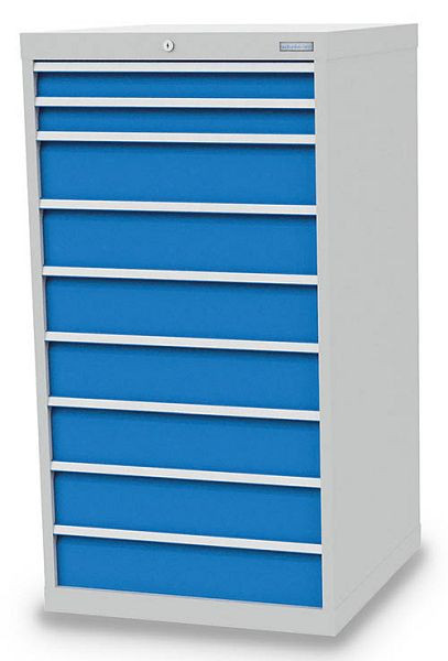 Armoire à tiroirs Bedrunka+Hirth, profondeur 736 mm, R 24-24, nombre de tiroirs : 9, 705 x 736 x 1319 mm, hauteur des panneaux en mm : 2x75, 7x150, 713/0270V10
