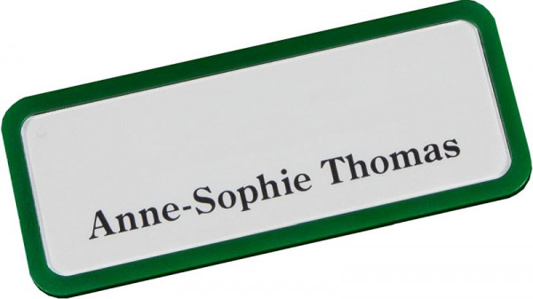 Badge nominatif en plastique Eichner vert 9218-03008