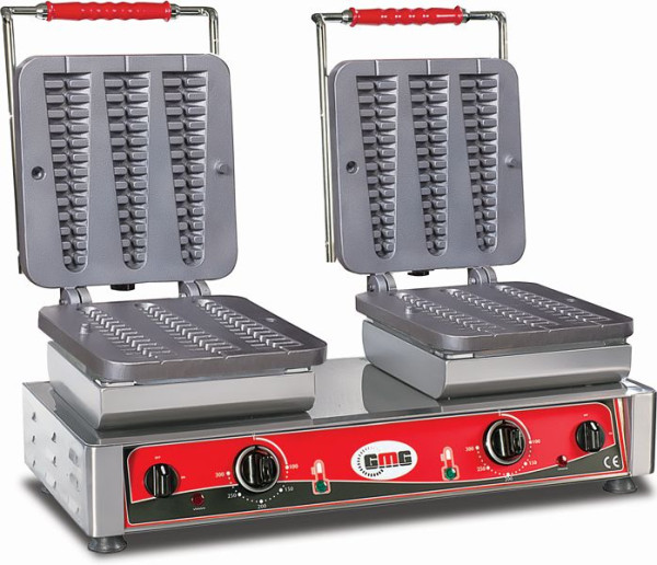Gaufrier GMG Bruxelles, 6x (23 x 3 x 2,4 cm), plaque de cuisson interchangeable, très facile à monter, 50° à 300°C, facile à nettoyer, WE-23