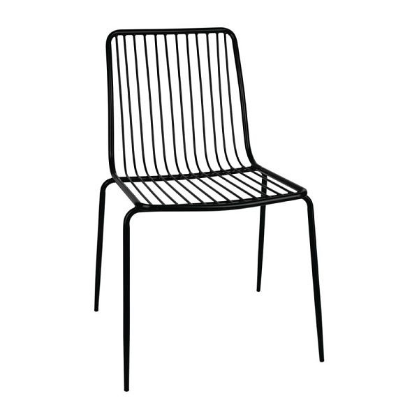Lot de 4 chaises de salle à manger en fil d'acier Bolero (4 pièces), FB874